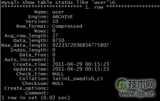 浅谈MySQL的存储引擎之表类型存储(图9) 浅谈MySQL的存储引擎之表类型存储(图9)