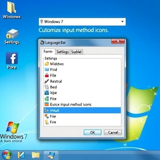 Windows7个性化输入法语言栏图标设置方法(图4) Windows7个性化输入法语言栏图标设置方法(图4)