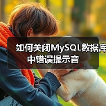如何关闭MySQL数据库中错误提示音