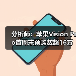 分析师：苹果Vision Pro首周末预购数超16万部(图1)