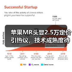 苹果MR头显2.5万定价引热议,技术成熟度待提升,中国如何应对?(图1) 苹果MR头显2.5万定价引热议,技术成熟度待提升,中国如何应对?(图1)