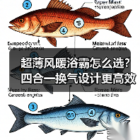 超薄风暖浴霸怎么选？四合一换气设计更高效(图2)