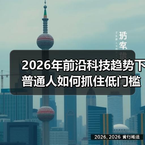2026年前沿科技趋势下普通人如何抓住低门槛入门机会 - 启芯极客视界